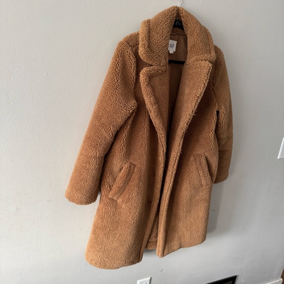 GAP Sherpa Teddy Coat Brown M - Picture 10 of 17